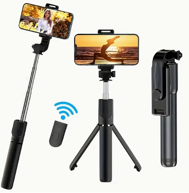 FlexiShot Pro 180cm Trípode para Movil, Palo Selfie Tripode con Control Remoto Desmontable