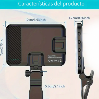 ShineShot PORTATIL 2025 / Foco led con soporte para el movil
